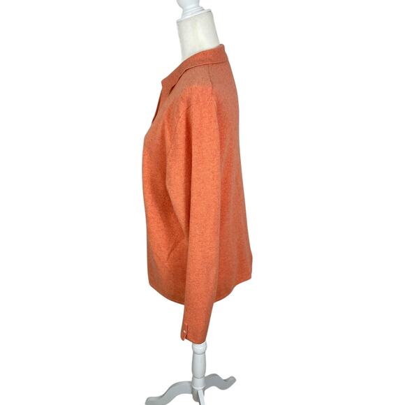 Lands' End Cashmere Polo Sweater Women's Size XL Classic Preppy Quiet Luxury - Picture 6 of 13